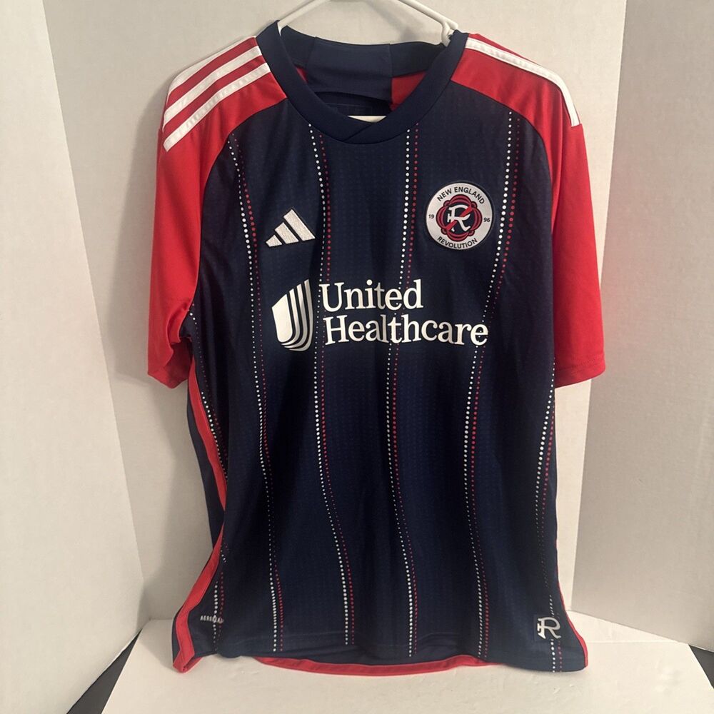 New England Revolution Carles Gil Adidas United Health Jersey Xtra Large NWT